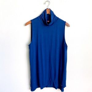 VINCE CAMUTO BLUE TURTLENECK TUNIC TOP SZ L